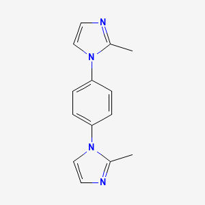 Chemical structure of 1,4-Bis(2-methyl-1H-imidazol-1-yl)benzene