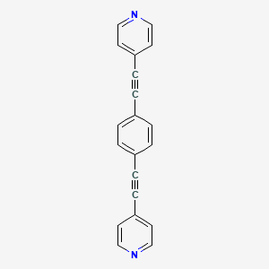 Chemical structure of 1,4-Bis(pyridin-4-ylethynyl)benzene