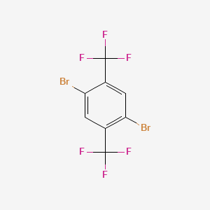 Chemical structure of 1,4-Bis(trifluoromethyl)-2,5-dibromobenzene