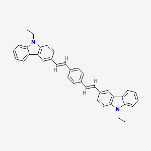 Chemical structure of 1,4-Bis[2-(9-ethylcarbazol-3-yl)vinyl]benzene