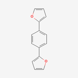 Chemical structure of 1,4-Di(furan-2-yl)benzene