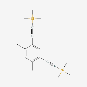 Chemical structure of 1,5-Dimethyl-2,4-bis[2-(trimethylsilyl)ethynyl]benzene