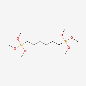 Chemical structure of 1,6-Bis(trimethoxysilyl)hexane