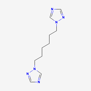 Chemical structure of 1,6-Di(4H-1,2,4-triazol-4-yl)hexane