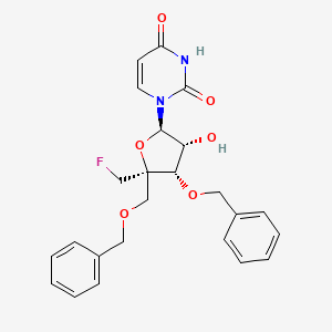 Chemical structure of 1-[(2r,3r,4s,5r)-4-benzyloxy-5-(benzyloxymethyl)-5-(fluoromethyl)-3-hydroxy-tetrahydrofuran-2-yl]pyrimidine-2,4-dione