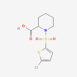 Chemical structure of 1-[(5-Chloro-2-thienyl)sulfonyl]piperidine-2-carboxylic acid