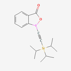 Chemical structure of 1-[(Triisopropylsilyl)ethynyl]-1,2-benziodoxol-3(1H)-one