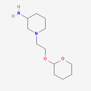 Chemical structure of 1-[2-(oxan-2-yloxy)ethyl]piperidin-3-amine