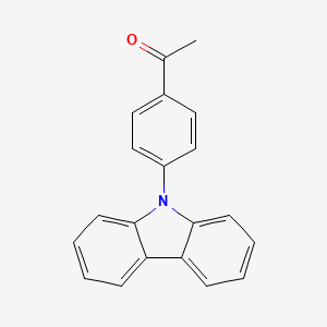 Chemical structure of 1-[4-(9H-Carbazol-9-yl)phenyl]ethanone