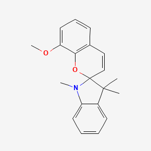 Chemical structure of 1,3,3-Trimethylindolino-8'-methoxybenzopyrylospiran