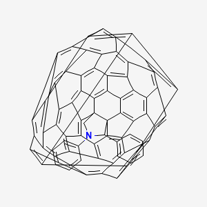 Chemical structure of 1′,5′-Dihydro-1′,2′-diphenyl-2′H-[5,6]fullereno-C60-Ih-[1,9-c]pyrrole