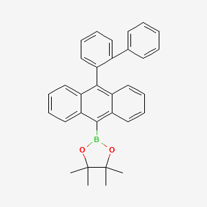 Chemical structure of 10-(2-Biphenyl)-9-anthracene borate pinacol ester