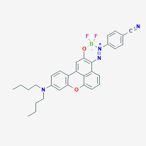 Chemical structure of 10-(3,4-Bis(pyridin-2-ylmethoxy)phenyl)-5,5-difluoro-1,3,7,9-tetramethyl-5H-dipyrrolo[1,2-c:2',1'-f][1,3,2]diazaborinin-4-ium-5-uide