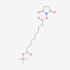 Chemical structure of 10-(tert-Butoxy)-10-oxodecanoic NHS ester