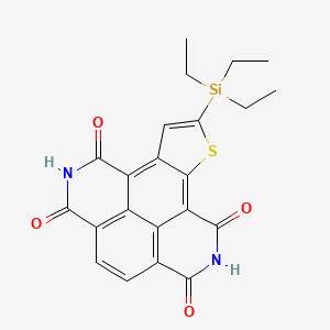 Chemical structure of 10-(Triethylsilyl)benzo[lmn]thieno[2,3-f][3,8]phenanthroline-1,3,6,8(2H,7H)-tetraone