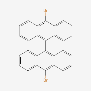 Chemical structure of 10,10'-Dibromo-9,9'-bianthracene
