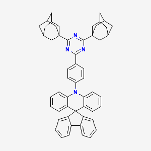 Chemical structure of 10-[4-[4,6-Di(1-adamantyl)-1,3,5-triazin-2-yl]phenyl]-10H-spiro[acridine-9,9'-fluorene](purifiedbysublimation)