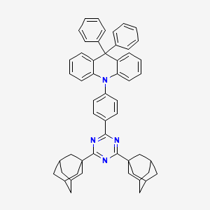 Chemical structure of 10-[4-[4,6-Di(adamantan-1-yl)-1,3,5-triazin-2-yl]phenyl]-9,9-diphenyl-9,10-dihydroacridine(purifiedbysublimation)