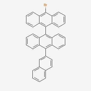 Chemical structure of 10-Bromo-10'-(2-naphthyl)-9,9'-bianthracene