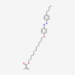 Chemical structure of 11-[4-(4-Butylphenylazo)phenoxy]undecyl methacrylate