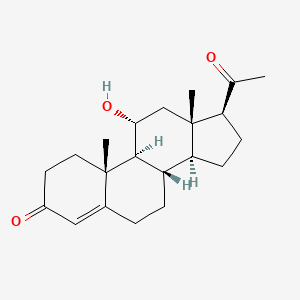 Chemical structure of 11α-Hydroxyprogesterone