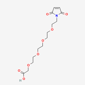 Chemical structure of 14-(2,5-Dioxo-2,5-dihydro-1H-pyrrol-1-yl)-3,6,9,12-tetraoxatetradecanoic acid