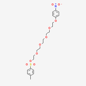 Chemical structure of 14-(4-Nitrophenoxy)-3,6,9,12-tetraoxatetradecyl 4-methylbenzenesulfonate