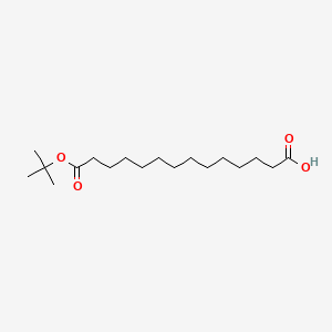 Chemical structure of 14-(tert-Butoxy)-14-oxotetradecanoic acid