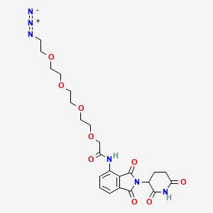 Chemical structure of 14-Azido-N-(2-(2,6-dioxopiperidin-3-yl)-1,3-dioxoisoindolin-4-yl)-3,6,9,12-tetraoxatetradecanamide