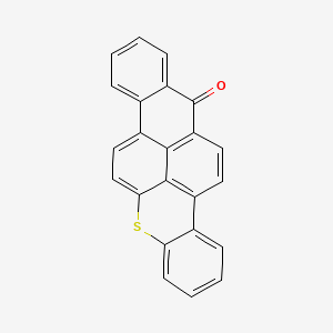 Chemical structure of 14H-Anthra[2,1,9-mna]thioxanthen-14-one