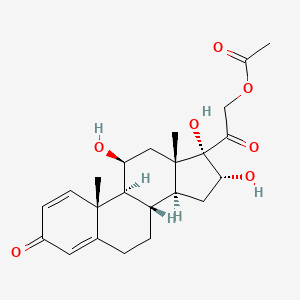 Chemical structure of 16-Hidroxy prednisolone acetate