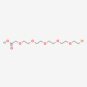 Chemical structure of 17-Bromo-3,6,9,12,15-pentaoxaheptadecanoic acid
