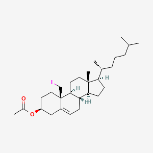 Chemical structure of 19-Iodocholesterol 3-acetate