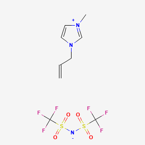 Chemical structure of 1-Allyl-3-methylimidazolium bis((trifluoromethyl)sulfonyl)imide