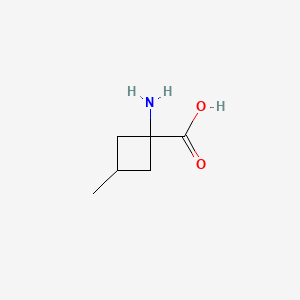 Chemical structure of 1-Amino-3-methylcyclobutane-1-carboxylic acid