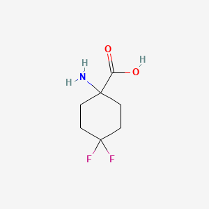 Chemical structure of 1-Amino-4,4-difluorocyclohexanecarboxylic acid