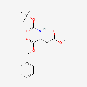 Chemical structure of 1-Benzyl 4-methyl 2-(tert-butoxycarbonyl)succinate