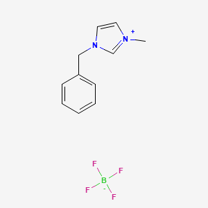 Chemical structure of 1-Benzyl-3-methyl-1H-imidazol-3-ium tetrafluoroborate