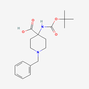 Chemical structure of 1-Benzyl-4-(Boc-amino)piperidine-4-carboxylic acid