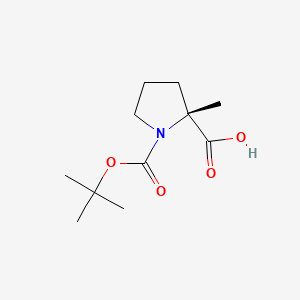 Chemical structure of 1-Boc-2-methyl-D-proline