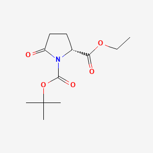 Chemical structure of 1-Boc-D-Pyroglutamic acid ethyl ester