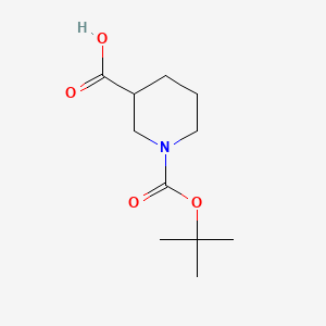 Chemical structure of 1-Boc-piperidine-3-carboxylic acid
