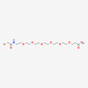 Chemical structure of Bromoacetamido-PEG6-CH2CH2COOH