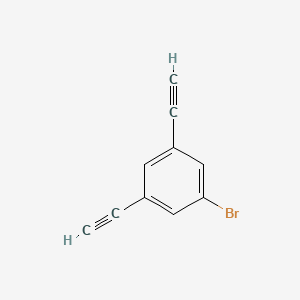 Chemical structure of 1-Bromo-3,5-diethynylbenzene