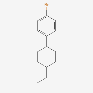 Chemical structure of 1-Bromo-4-(trans-4-ethylcyclohexyl)benzene