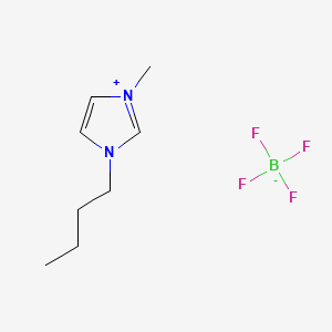 Chemical structure of 1-Butyl-1-methylimidazolium tetrafluoroborate