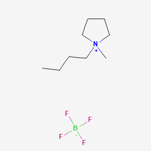 Chemical structure of 1-Butyl-1-methylpyrrolidinium tetrafluoroborate