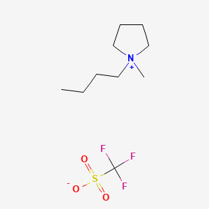 Chemical structure of 1-Butyl-1-methylpyrrolidinium triflate