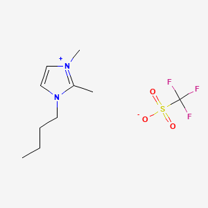 Chemical structure of 1-Butyl-2,3-dimethylimidazolium Trifluoromethanesulfonate