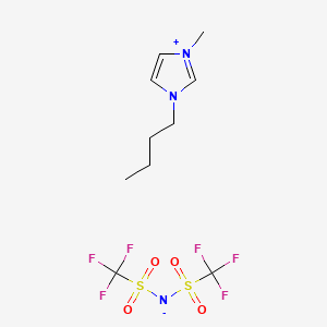 Chemical structure of 1-Butyl-3-methyl-1H-imidazol-3-ium bis((trifluoromethyl)sulfonyl)amide
